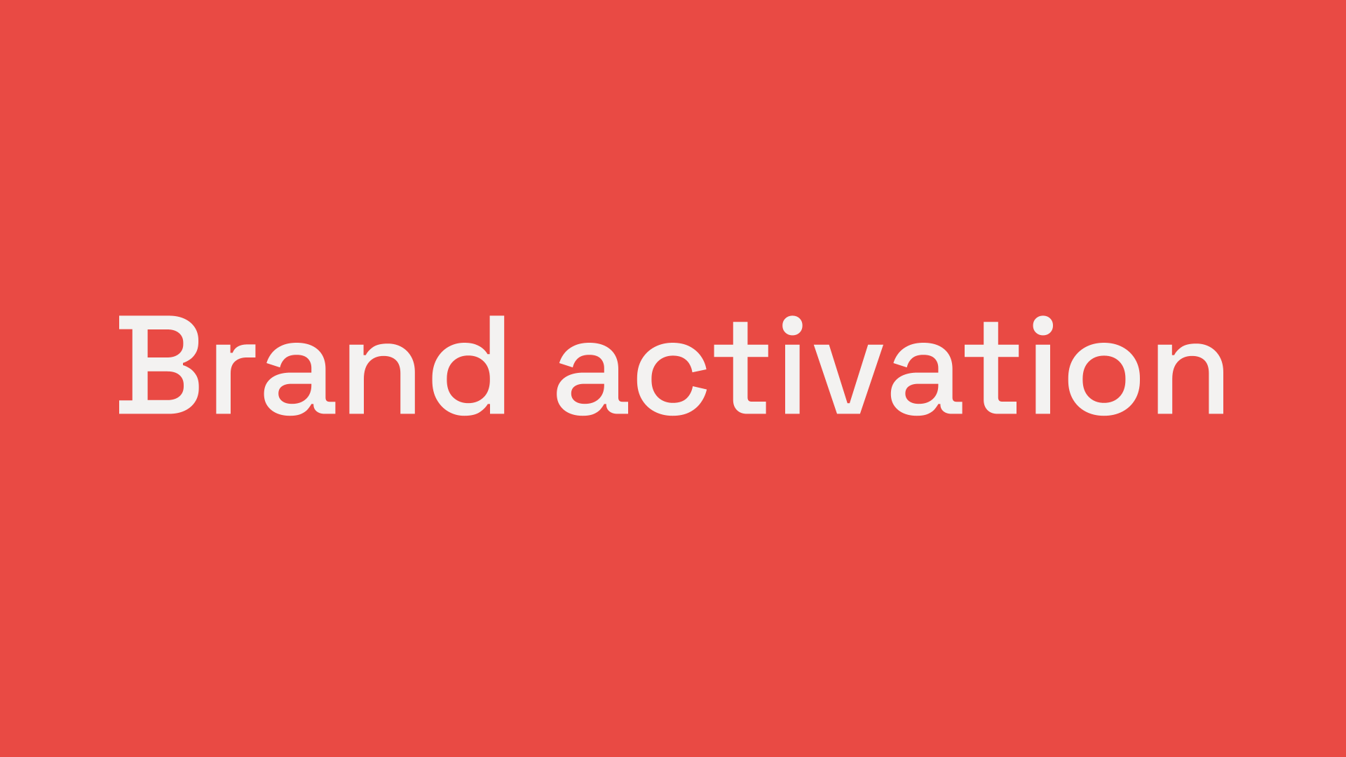 Brand activation | BBC Creative Agency